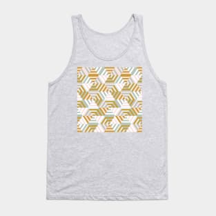 Retro Pastel Hexagons Tank Top